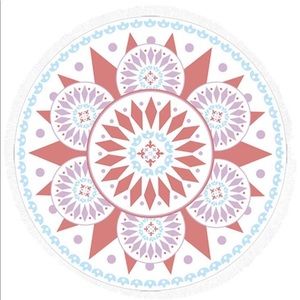 Beach Blanket Throw Roundie pastel